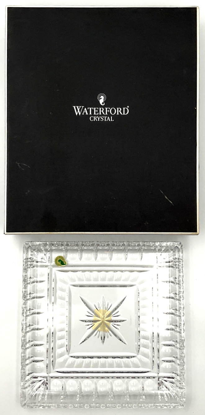 Waterford Grafton Street O'Connell Lead Crystal Tray 10" Square Tray New In Box